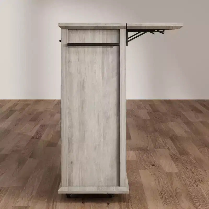 Storage Drawer, Foldable Kitchen Removable Storage Cabinet with Folding Top - 2 Glass Doors, Spice Rack, Towel Rack for Living Room, Kitchen