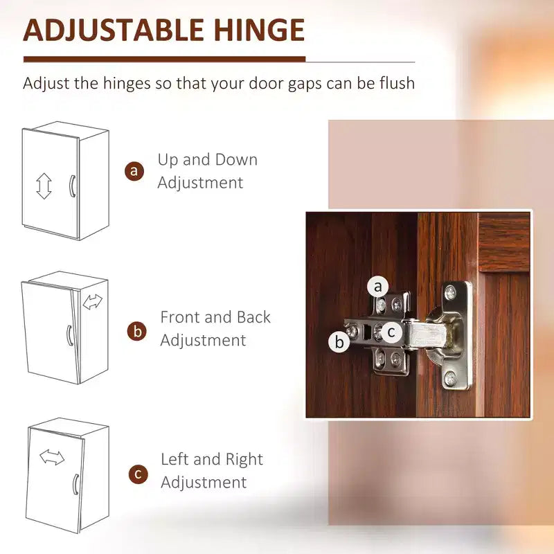 63 2-Door Kitchen Pantry, Freestanding Storage Cabinet with 5-tier Shelving and 2 Adjustable Shelves for Dining Room
