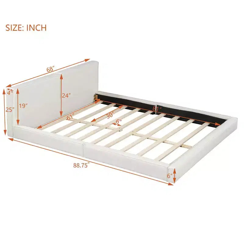 Whisen Queen Size Velvet Platform Bed with Upholstered Grounded Bed with Solid Frame, Easy Assembly