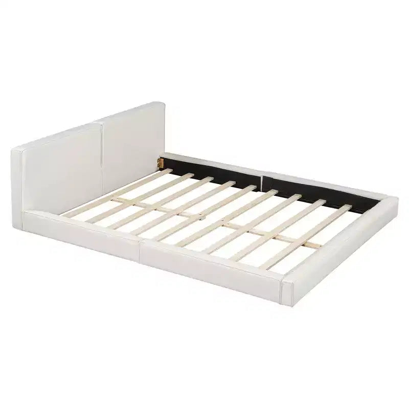 Whisen Queen Size Velvet Platform Bed with Upholstered Grounded Bed with Solid Frame, Easy Assembly