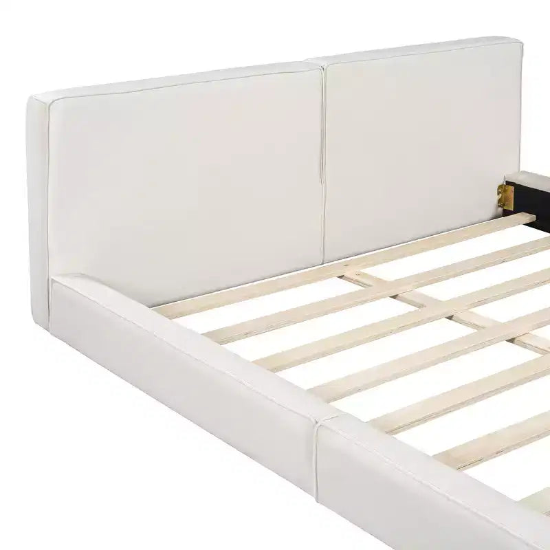 Whisen Queen Size Velvet Platform Bed with Upholstered Grounded Bed with Solid Frame, Easy Assembly