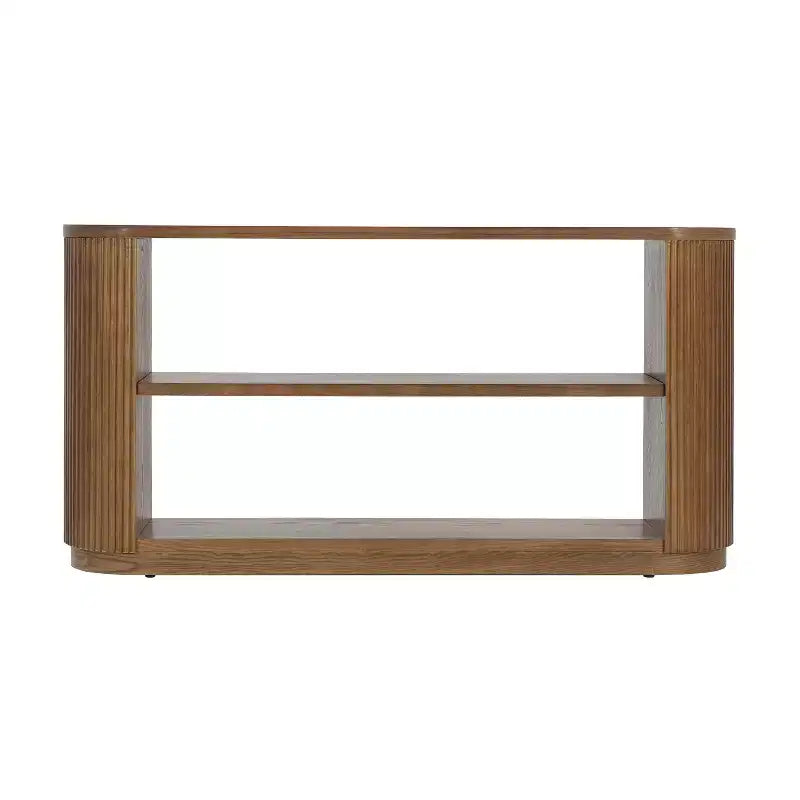 Okak Modern Narrow Console Table with Round Corner Design, Multi-Functional Entryway Table, Accent Table for Entryway, Living Room