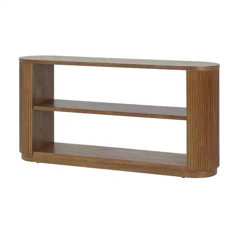Okak Modern Narrow Console Table with Round Corner Design, Multi-Functional Entryway Table, Accent Table for Entryway, Living Room