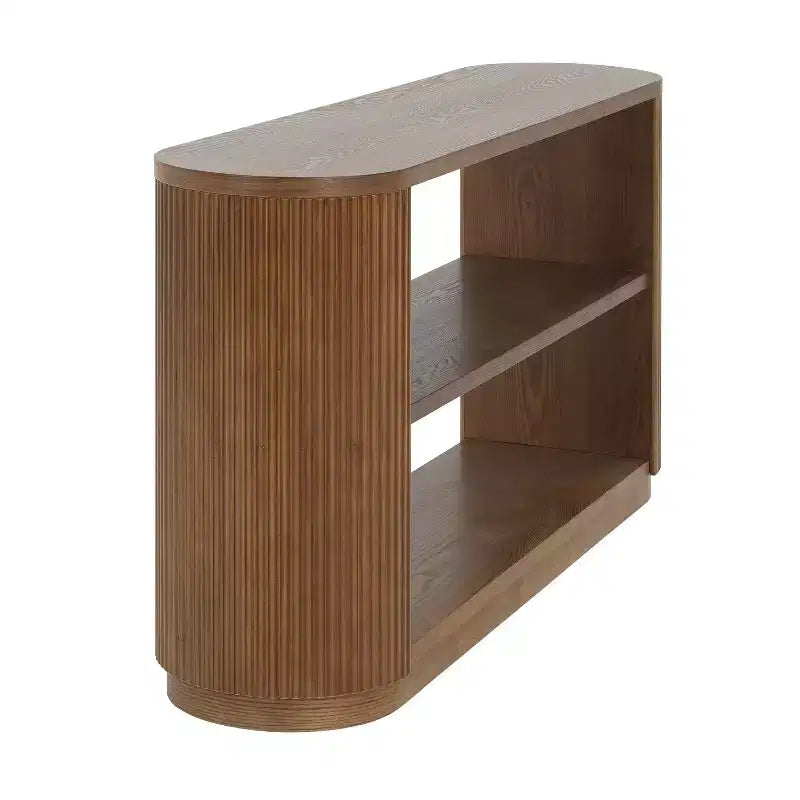 Okak Modern Narrow Console Table with Round Corner Design, Multi-Functional Entryway Table, Accent Table for Entryway, Living Room