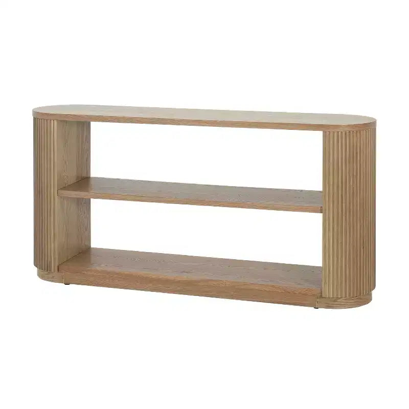 Okak Modern Narrow Console Table with Round Corner Design, Multi-Functional Entryway Table, Accent Table for Entryway, Living Room