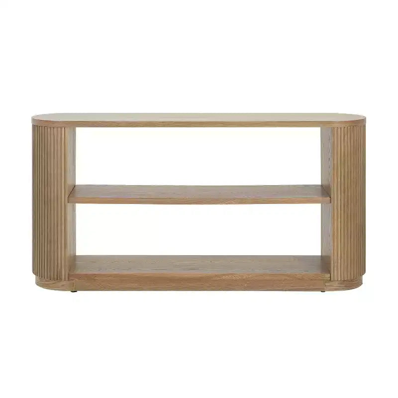 Okak Modern Narrow Console Table with Round Corner Design, Multi-Functional Entryway Table, Accent Table for Entryway, Living Room