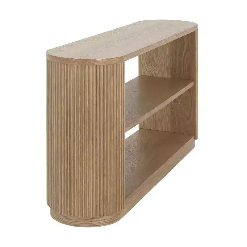 Okak Modern Narrow Console Table with Round Corner Design, Multi-Functional Entryway Table, Accent Table for Entryway, Living Room