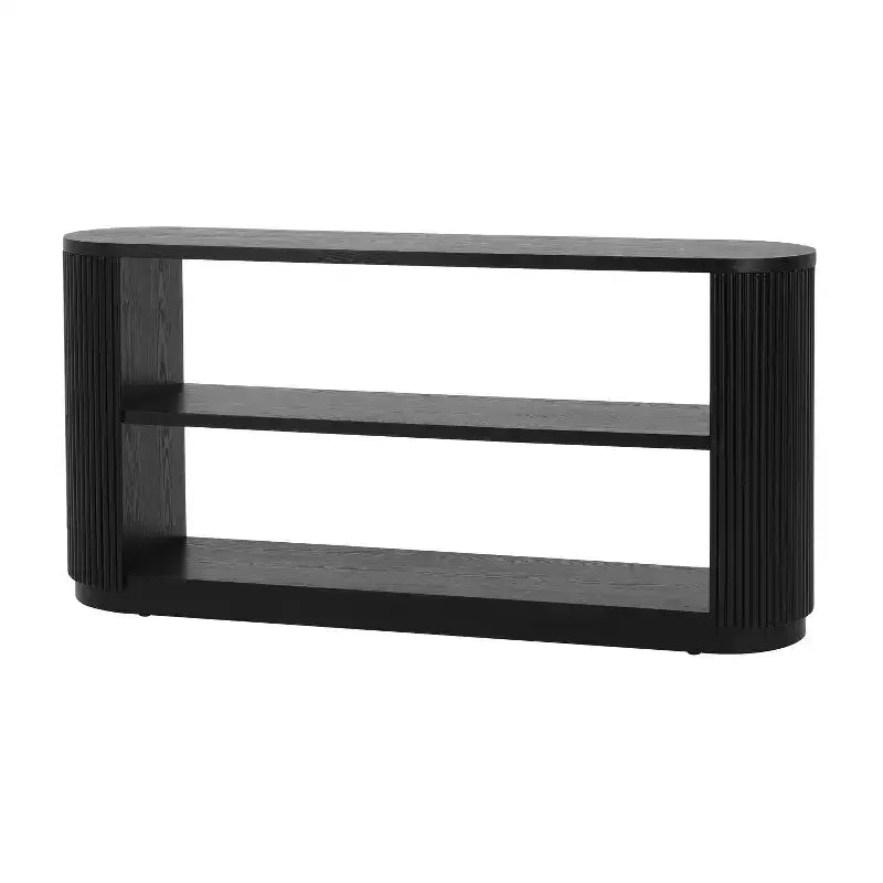 Okak Modern Narrow Console Table with Round Corner Design, Multi-Functional Entryway Table, Accent Table for Entryway, Living Room