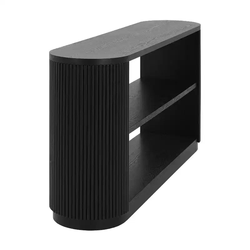 Okak Modern Narrow Console Table with Round Corner Design, Multi-Functional Entryway Table, Accent Table for Entryway, Living Room