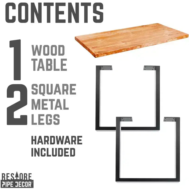 Pipe Decor Skyline Sunset Cedar Solid Wood Coffee Table with 12 in. Landscape Legs