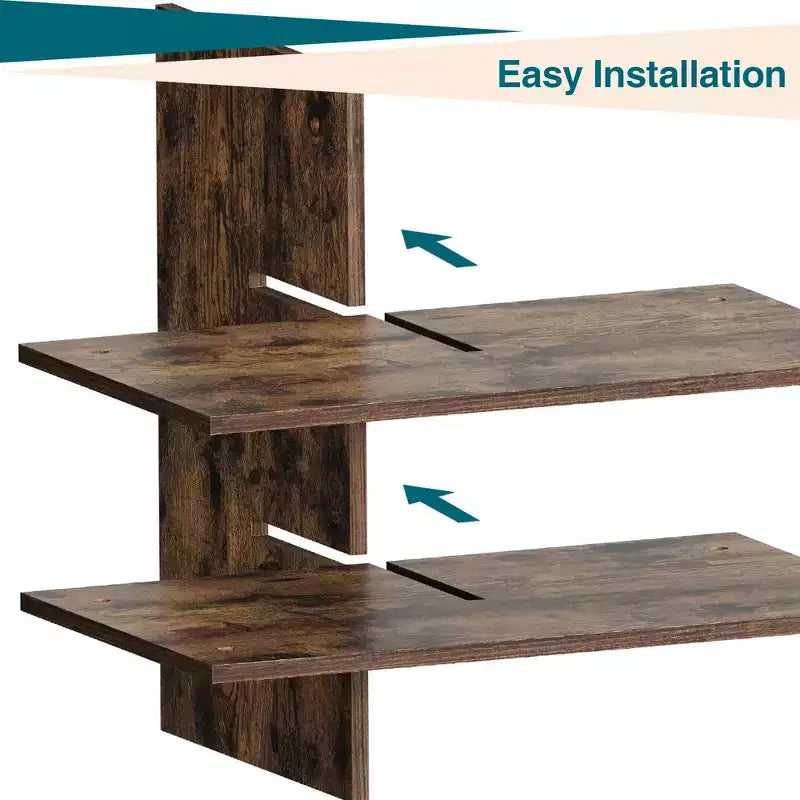 Shoe Bench with Storage, Entryway Bench with Cushioned Seat & Adjustable Shelves for Hallway and Mudroom