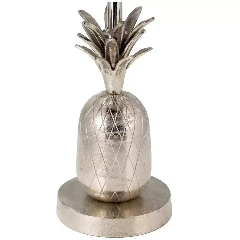 Unique End Table, Side Table, or Small Night Stand for Room Decor - Metal Bedside Table with Pineapple Base for Bedroom or Living Room