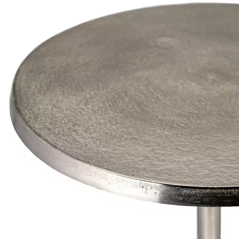Unique End Table, Side Table, or Small Night Stand for Room Decor - Metal Bedside Table with Pineapple Base for Bedroom or Living Room