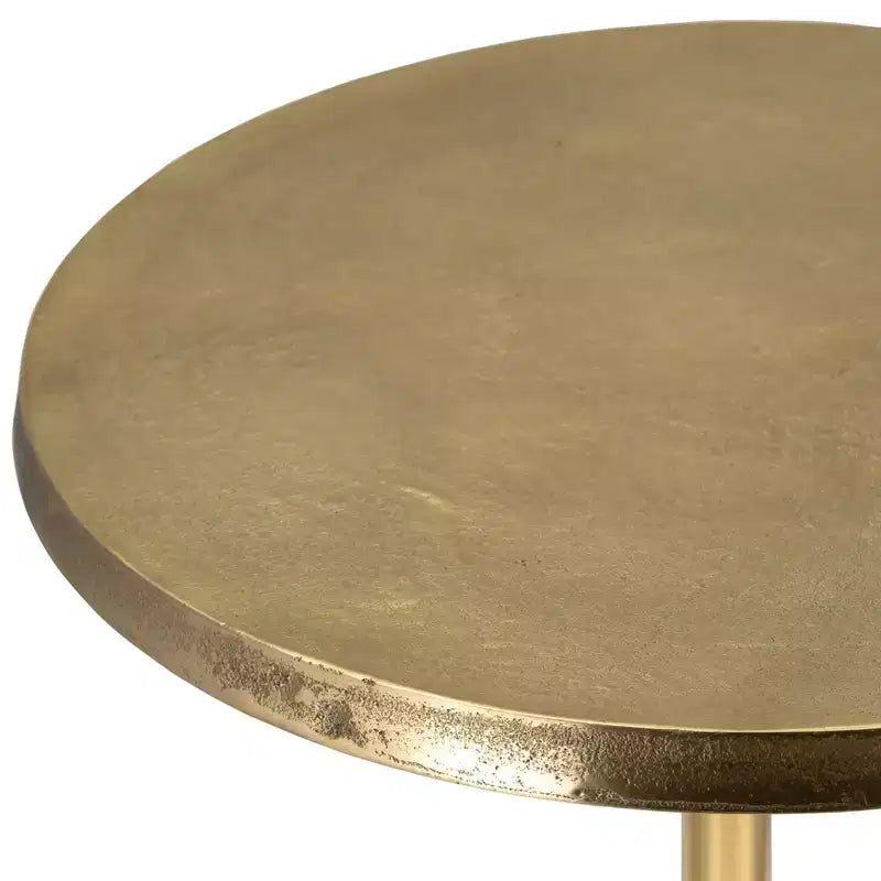 Unique End Table, Side Table, or Small Night Stand for Room Decor - Metal Bedside Table with Pineapple Base for Bedroom or Living Room