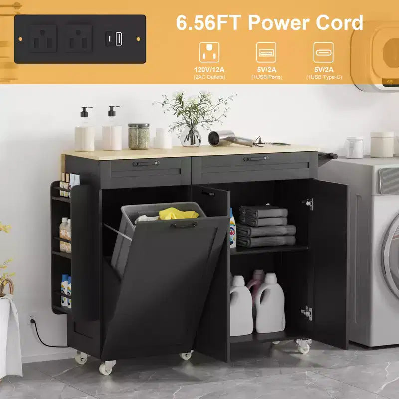 COZONY Rolling Kitchen Island Cart with Drop Leaf, Portable Kitchen Cart with Drawers and Storage Shelves, Mobile Workstation with Locking Wheels
