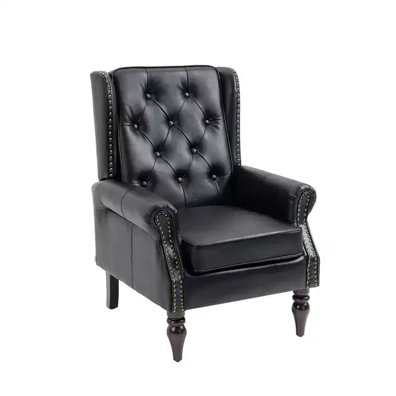 CLIHOME Wood Frame Armchair, Modern Accent Chair Lounge Chair with Sturdy Wood Legs