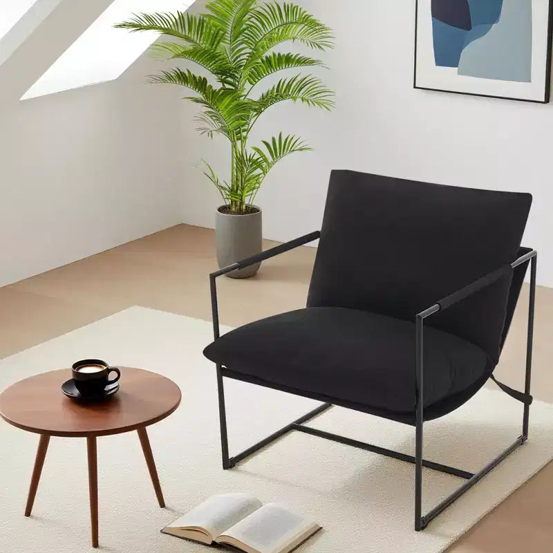 COZONY 31 Modern Accent Chair, Linen Upholstery, High-Density Foam, Sturdy Metal Frame, Easy Assembly, Living Room, Bedroom, Home Office