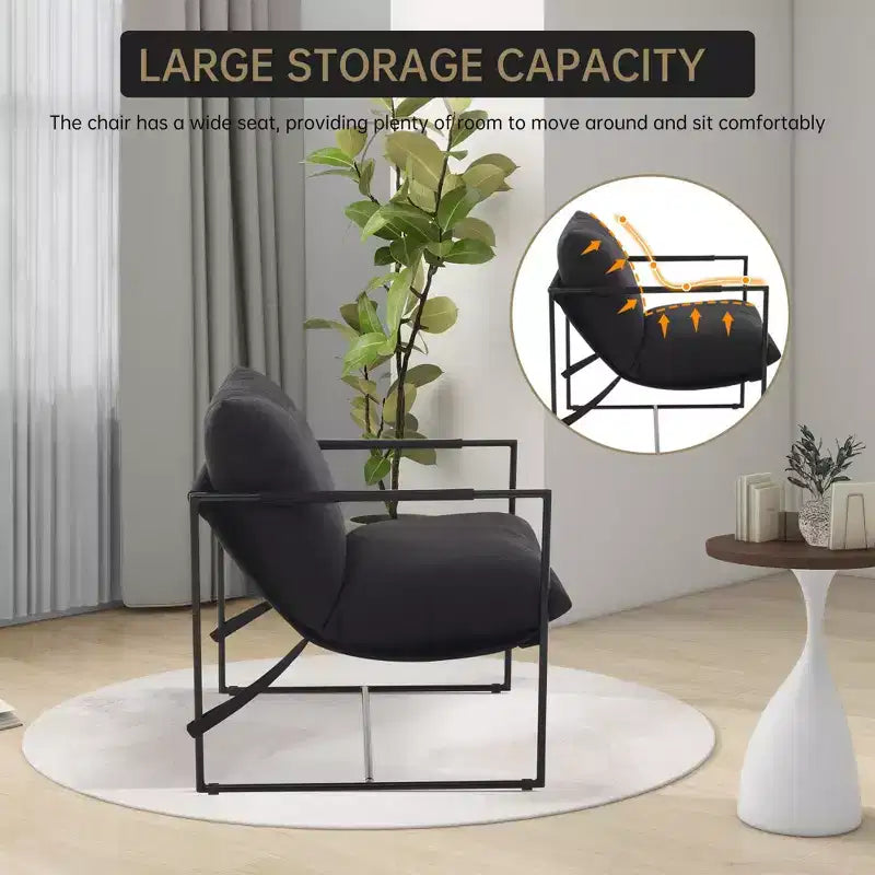 COZONY 31 Modern Accent Chair, Linen Upholstery, High-Density Foam, Sturdy Metal Frame, Easy Assembly, Living Room, Bedroom, Home Office