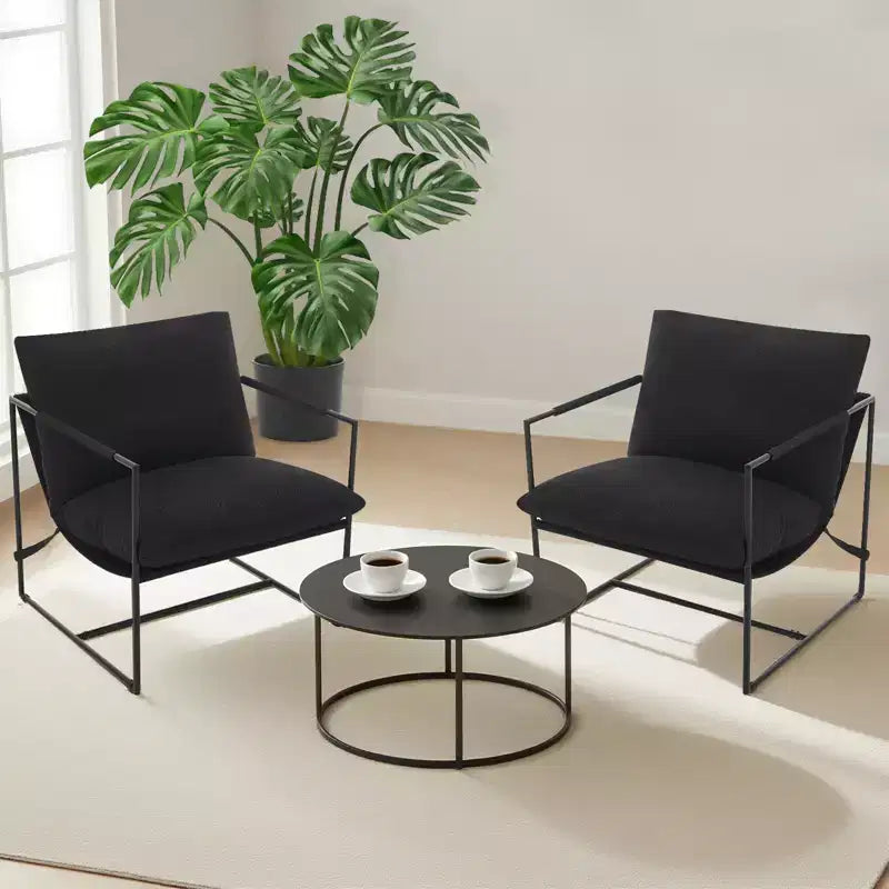 COZONY 31 Modern Accent Chair, Linen Upholstery, High-Density Foam, Sturdy Metal Frame, Easy Assembly, Living Room, Bedroom, Home Office