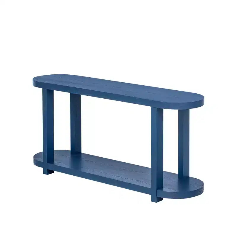 Wood Narrow Console Table with Storage, Minimalist Entryway Table with Streamlined Desktop Design for Hallway and Entryway