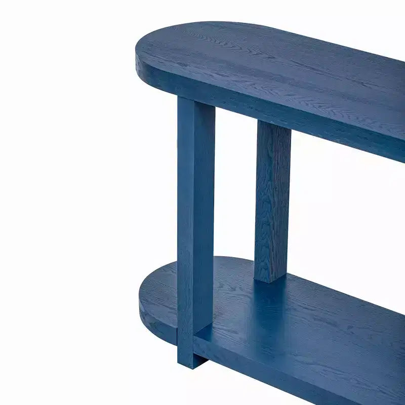 Wood Narrow Console Table with Storage, Minimalist Entryway Table with Streamlined Desktop Design for Hallway and Entryway