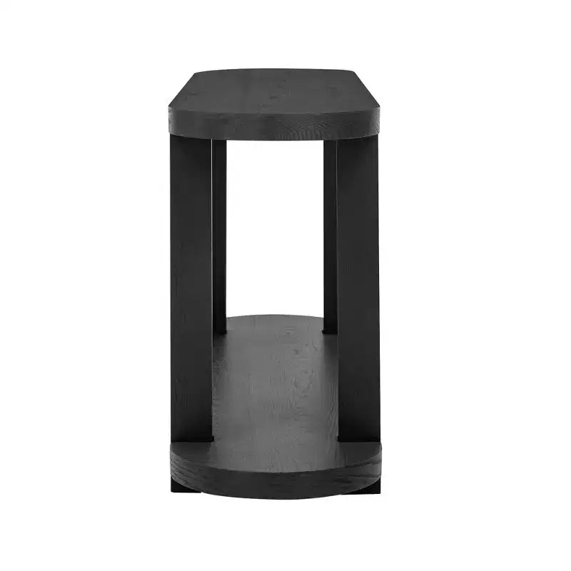 Wood Narrow Console Table with Storage, Minimalist Entryway Table with Streamlined Desktop Design for Hallway and Entryway