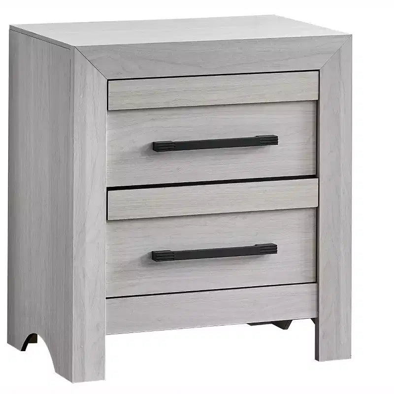Passion Furniture Rustica 2-Drawer 24 in. W Nightstand