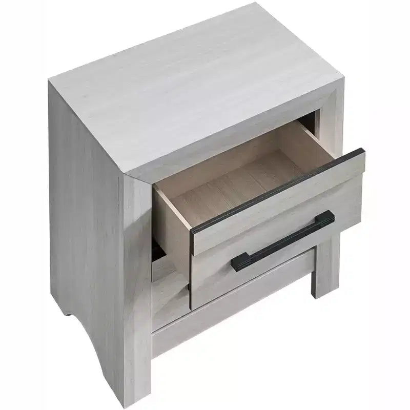Passion Furniture Rustica 2-Drawer 24 in. W Nightstand