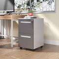 2-Drawer Mobile File Cabinet with Lock, All-Steel Metal Storage Cabinet on 360 Wheels