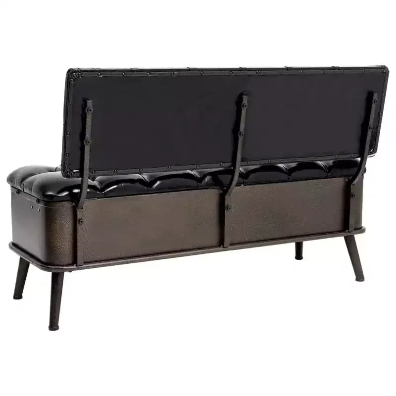 vidaXL Storage Bench Cream Engineered wood 43.3 inches Storage Bench