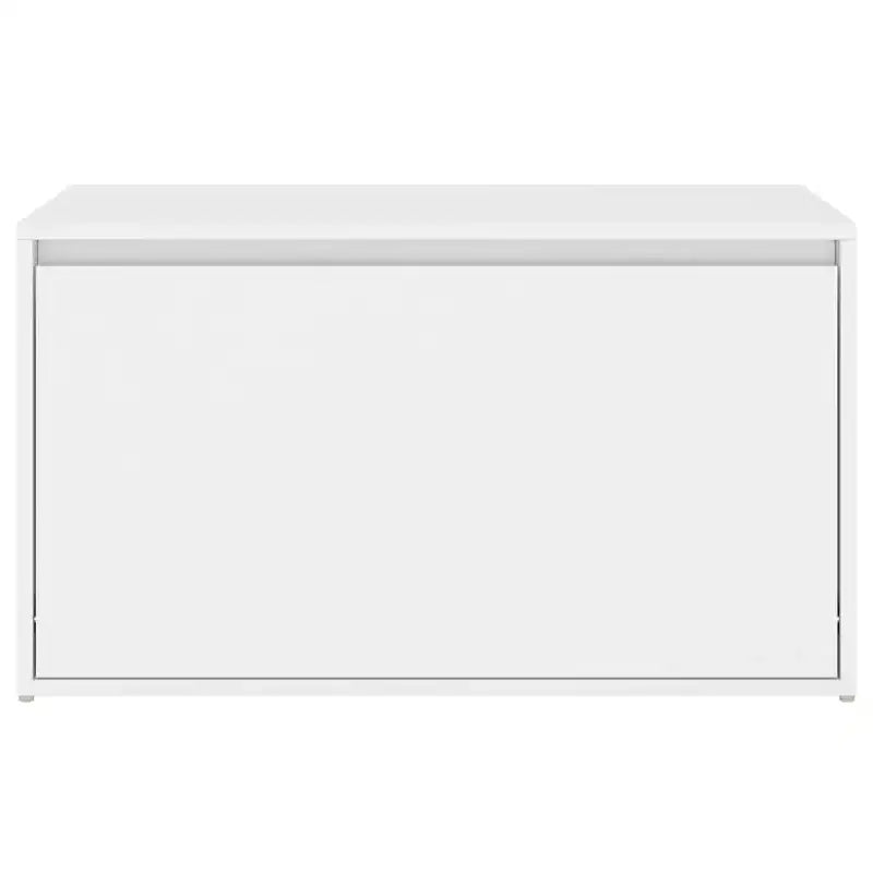 vidaXL Bench White Engineered Wood 31.5x15.7x17.7 in Bench Rectangular