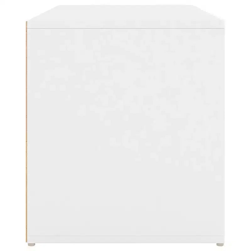 vidaXL Bench White Engineered Wood 31.5x15.7x17.7 in Bench Rectangular