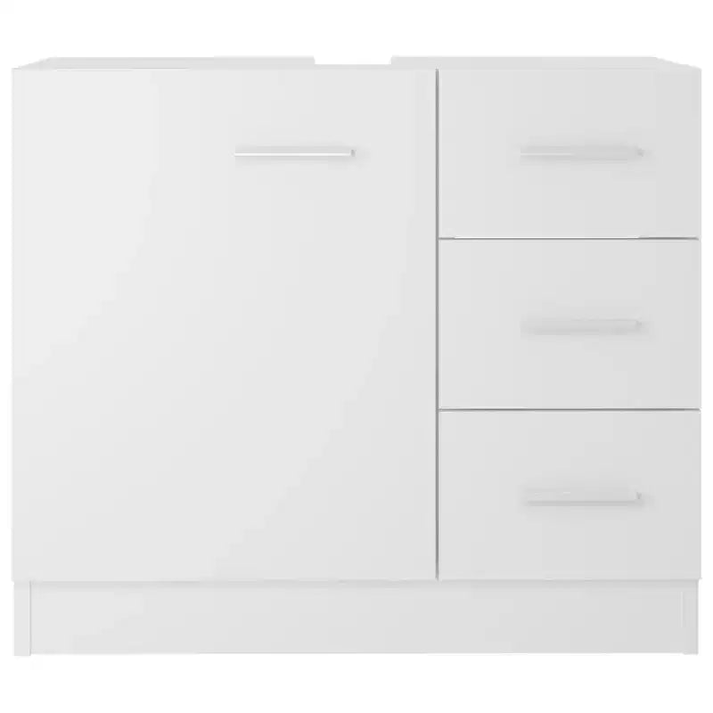 vidaXL Sink Cabinet White Engineered wood Medium Bathroom Sink Cabinet