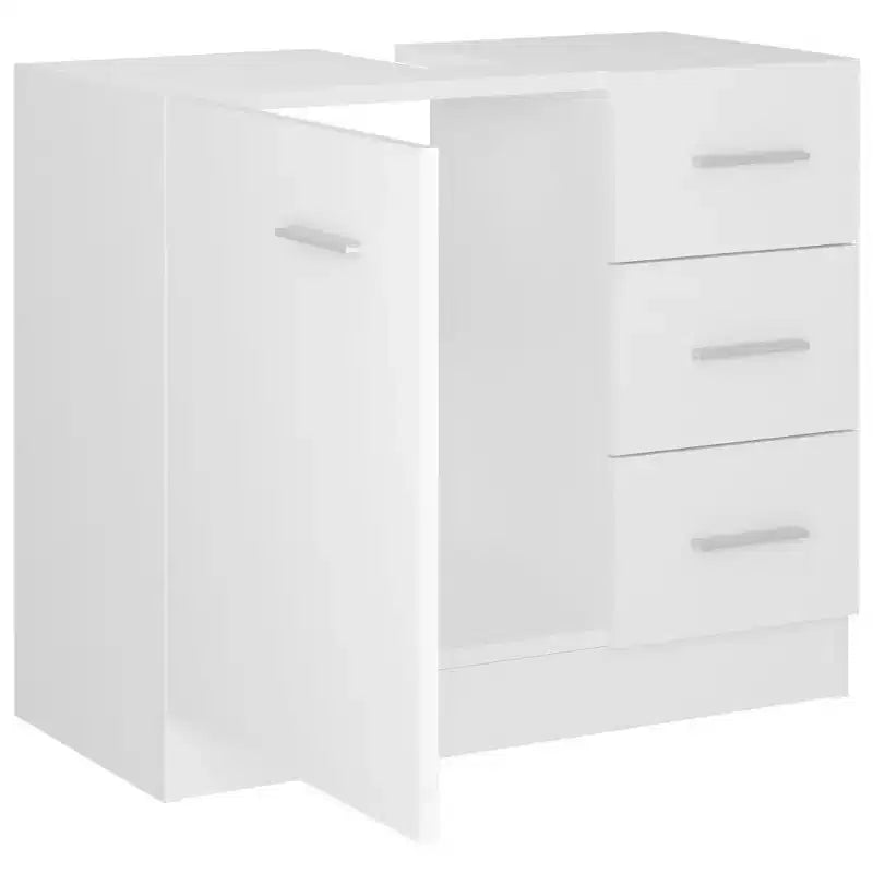 vidaXL Sink Cabinet White Engineered wood Medium Bathroom Sink Cabinet