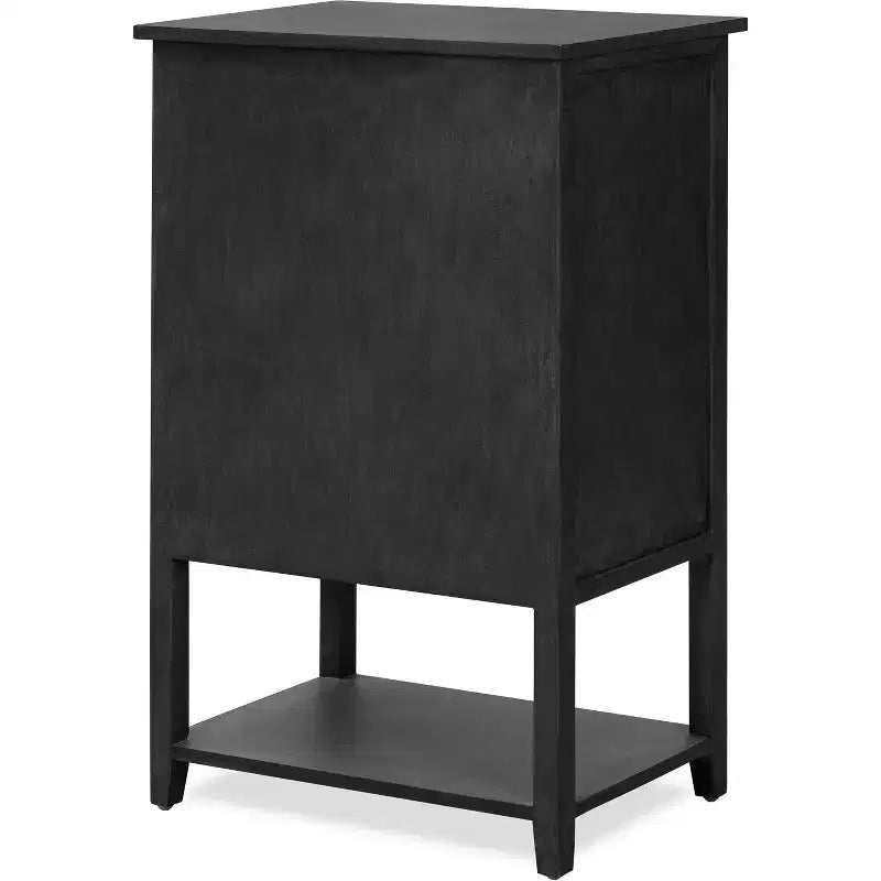 Elmhurst Cabinet Dark Gray - Finch: Traditional Style, Bronze Hardware, Wood Frame, 2 Doors, 2 Drawers