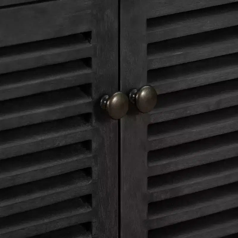 Elmhurst Cabinet Dark Gray - Finch: Traditional Style, Bronze Hardware, Wood Frame, 2 Doors, 2 Drawers
