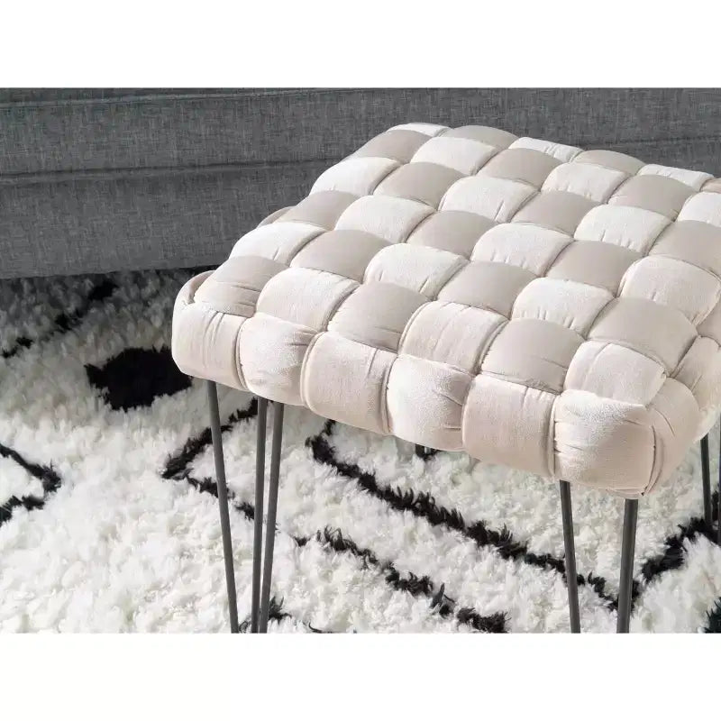 Kylie Square Ottoman Stool - Linon