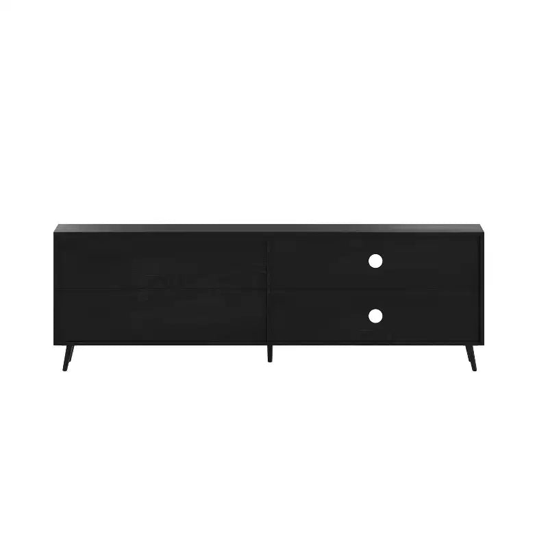 Flash Furniture Nelson 65 Mid Century Modern TV Stand for up to 60 TV's with Adjustable Shelf and Storage Drawers