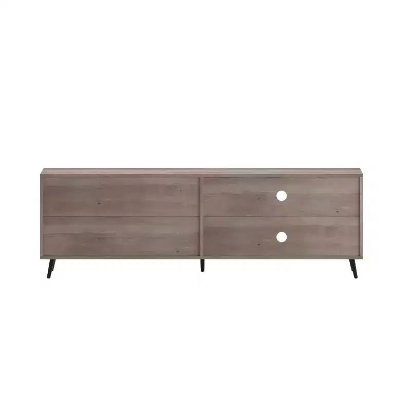 Flash Furniture Nelson 65 Mid Century Modern TV Stand for up to 60 TV's with Adjustable Shelf and Storage Drawers